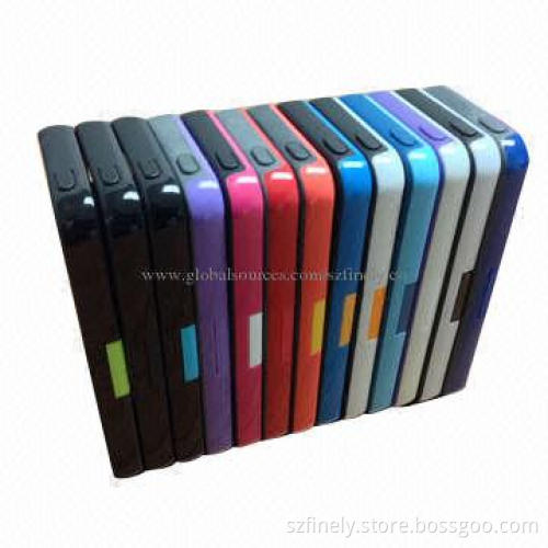 Stand case for iPhone 5/5S, PC + TPE material, double injection, with black camera ring